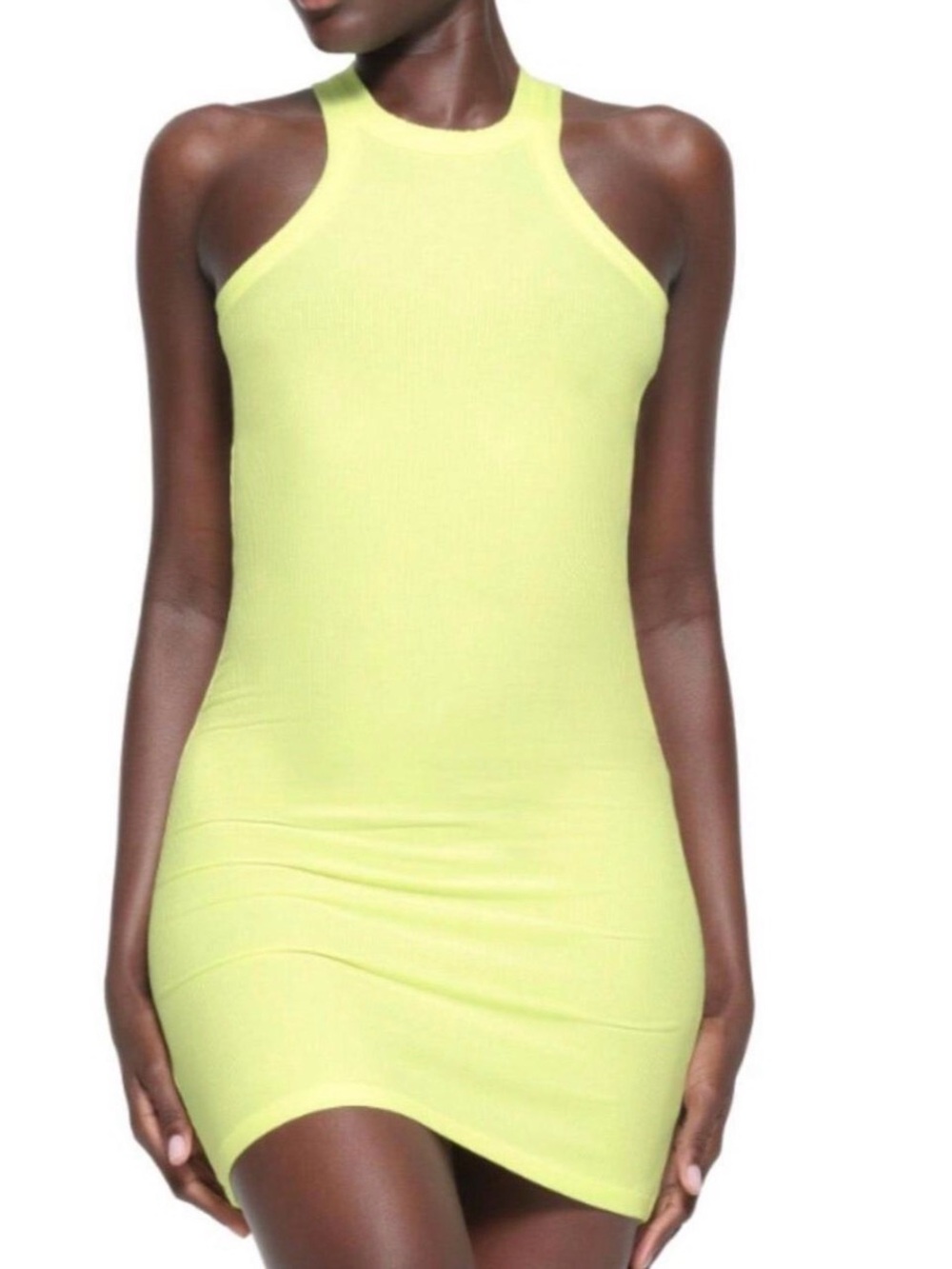 Skims Cotton Rib Tank Dress Daffodil xs